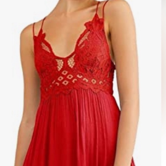 Free people Adella Red Maxi Dress Small NWT - Picture 2 of 8